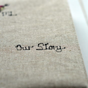'Our Story' Personalised Linen Notebook, 8 of 10