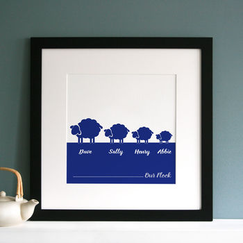 Personalised Flock Of Sheep Family Print, 2 of 8