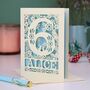 Personalised 6th Birthday Card Papercut Woodland Design, thumbnail 4 of 7