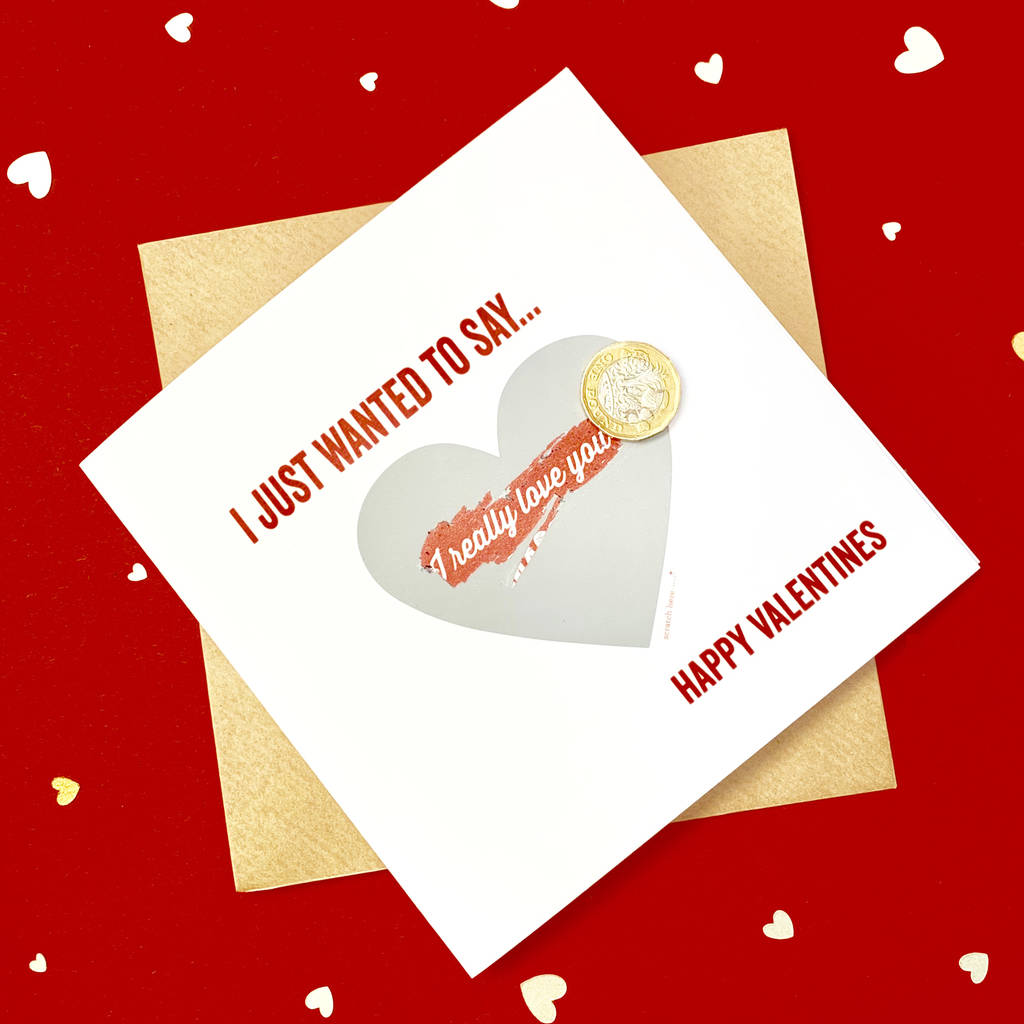 Personalised Scratch Valentines Card By Allihopa