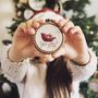 Personalised Embroidered Christmas Hoop Decoration, thumbnail 3 of 12