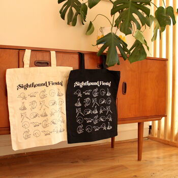 Sighthound Fiesta Cotton Tote Bag, 5 of 5