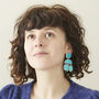 Fair Trade Eco Recycled Paper Chunky Statement Earrings, thumbnail 8 of 12