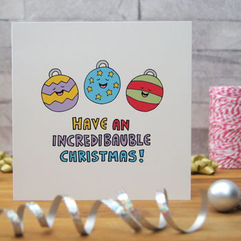 Pun Christmas Card Baubles, 3 of 3