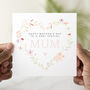 Floral Heart Mum Mother's Day Card, thumbnail 1 of 3