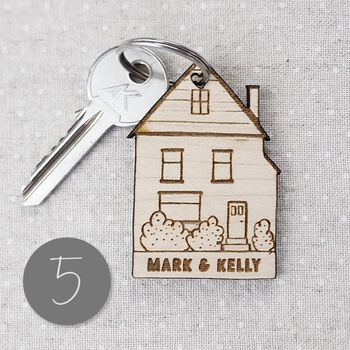 New Home Keyring Personalised Gift Housewarming, 5 of 9