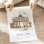 Berlin Travel Print Watercolour Illustration, thumbnail 3 of 7