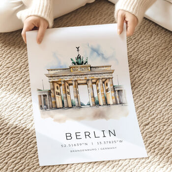 Berlin Travel Print Watercolour Illustration, 3 of 7