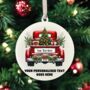 Personalised Christmas Vintage Truck Hanging Bauble Decoration, thumbnail 7 of 10