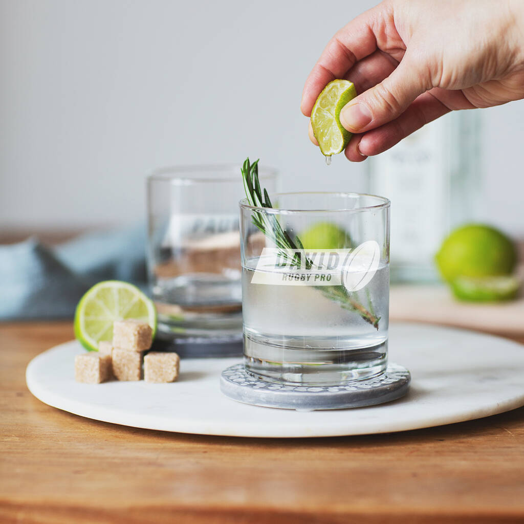 Personalised Rugby Glass By Becky Broome