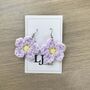 Crochet Daisy Flower Earrings, thumbnail 10 of 11