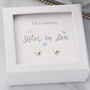 Luxury Sterling Silver Heart Earrings For Sister In Law, thumbnail 1 of 3