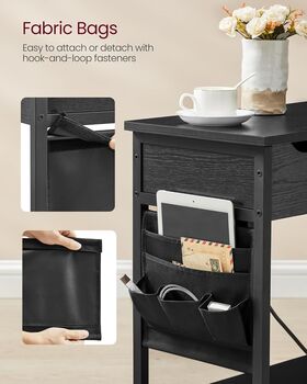 Slim Side Table With Charging Station Usb Ports, 5 of 12