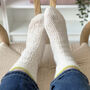 100% Cashmere Lace Socks, thumbnail 1 of 9