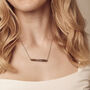 Personalised Spinning Bar Necklace Silver, thumbnail 2 of 5