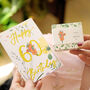 60th Birthday Milestone Birth Flower Gift Boxed Scarf, thumbnail 5 of 12