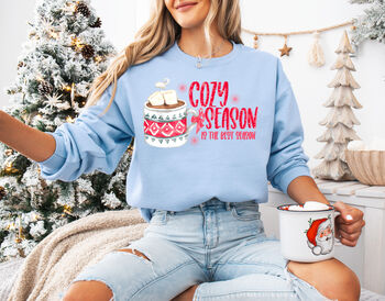 Cozy Season Festive Christmas Jumper For Women, 4 of 8