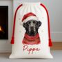 Personalised Black Labrador Santa Sack, thumbnail 1 of 3
