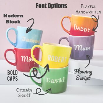 Personalised Anniversary Or Wedding Ombre Mug Set, 4 of 5