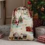 Personalised Santa Claus Velvet Christmas Sack, thumbnail 1 of 2