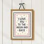 I Love You To The Moon And Back Print, thumbnail 4 of 6
