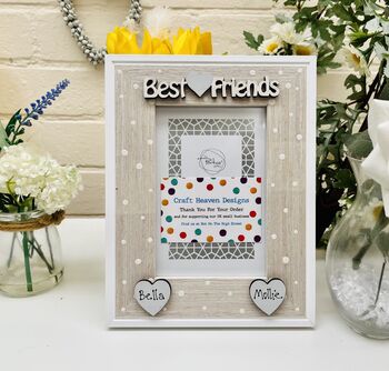 Personalised Best Friends Heart Photo Frame Birthday, 12 of 12