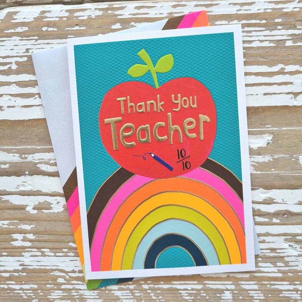 'Thank You Teacher' Card By Nest Gifts