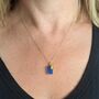 The Duo Lapis Lazuli Necklace, 18ct Gold Plated, thumbnail 2 of 9
