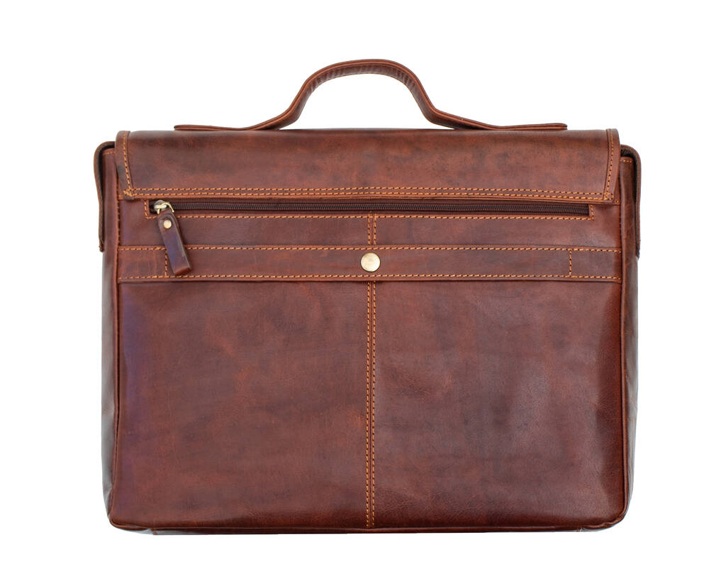 Men's Leather Rugged Satchel Bag By Wombat | notonthehighstreet.com