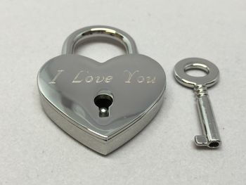 Personalised 'I Love You' Heart Lovelock Keyring, 8 of 8