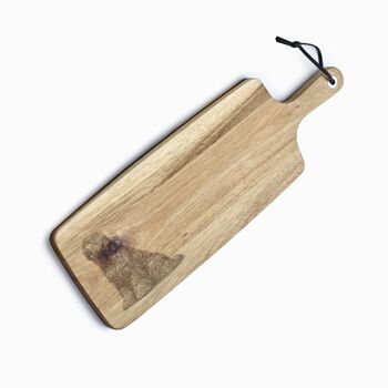 Personalised Briard Engraved Acacia Serving Board, 7 of 7
