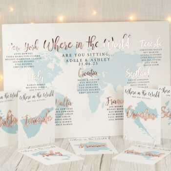 Where In The World Wedding Table Seating Plan, 2 of 9