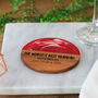 Personalised Coloured Resin And Acacia Wood Drinks Coaster, thumbnail 2 of 5