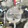 Personalised Glass 1st Married Christmas Glitter Bauble, thumbnail 1 of 4