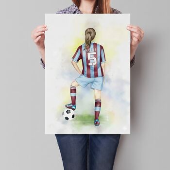 Female Football Custom Print, 3 of 10