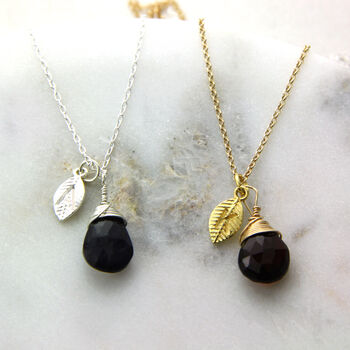Silver Or Gold Wrapped Birthstone Initial Necklace, 3 of 11