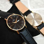 Personalised Men’s Black And Rose Gold Wrist Watch, thumbnail 2 of 6