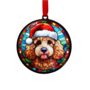Poodle Blonde In Santa Hat Suncatcher Decoration, thumbnail 5 of 6