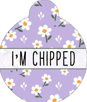 Lucky Little Lavender Daisies Custom ID Dog Tag, 3 of 4