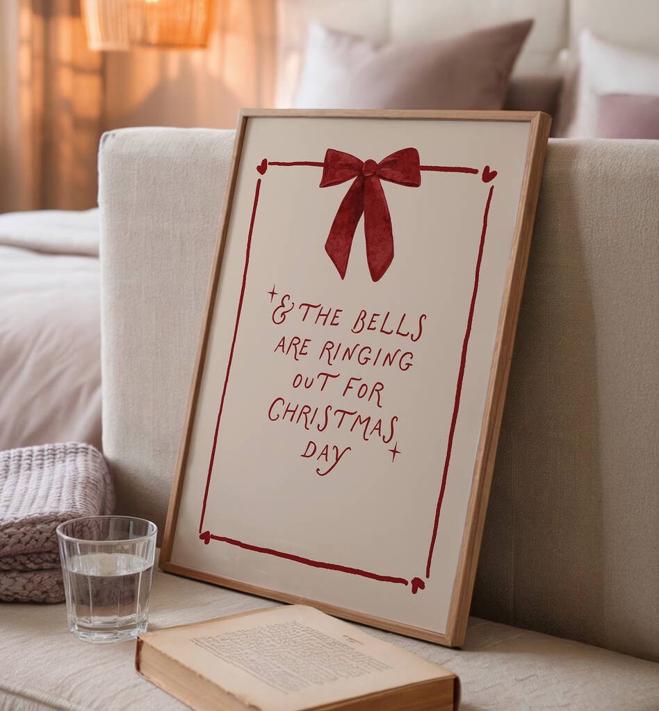 The Bells Are Ringing Out For Christmas Print, 1 of 3