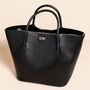 Personalised Black Vegan Leather Grab Handbag, thumbnail 1 of 2