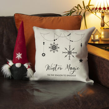 Personalised Winter Magic Cushion Cover, 5 of 5