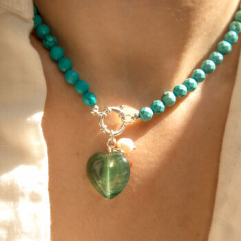 Make It Yours Gemstone Bead Necklace With Charms, 4 of 8