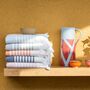 Leros Striped Peshtemal Towel Orange, thumbnail 3 of 11