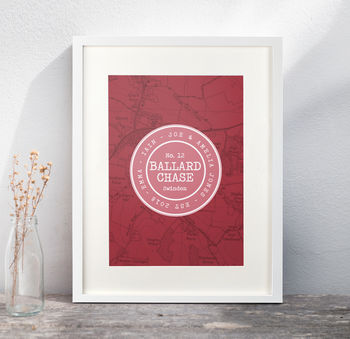 Our Home Personalised Map Print, 5 of 10
