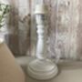 30cm White Wooden Table Bedside Lamp With Shade Country Style Décor, thumbnail 4 of 8