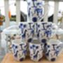 Set Of Six Aspen Mugs In Blue Safari Design, thumbnail 10 of 12