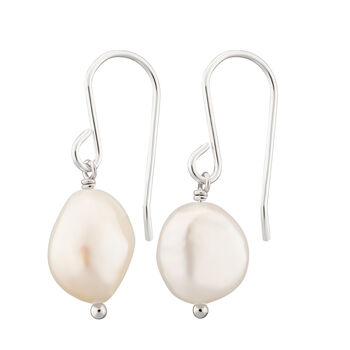 Baroque Pearl Hook Earrings, 5 of 7