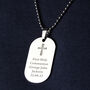 Personalised Cross Steel Dog Tag Necklace, thumbnail 3 of 6