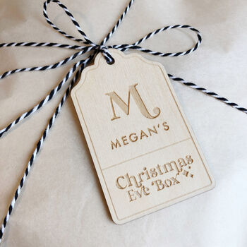 Personalised Initial Christmas Eve Box Tag, 4 of 6